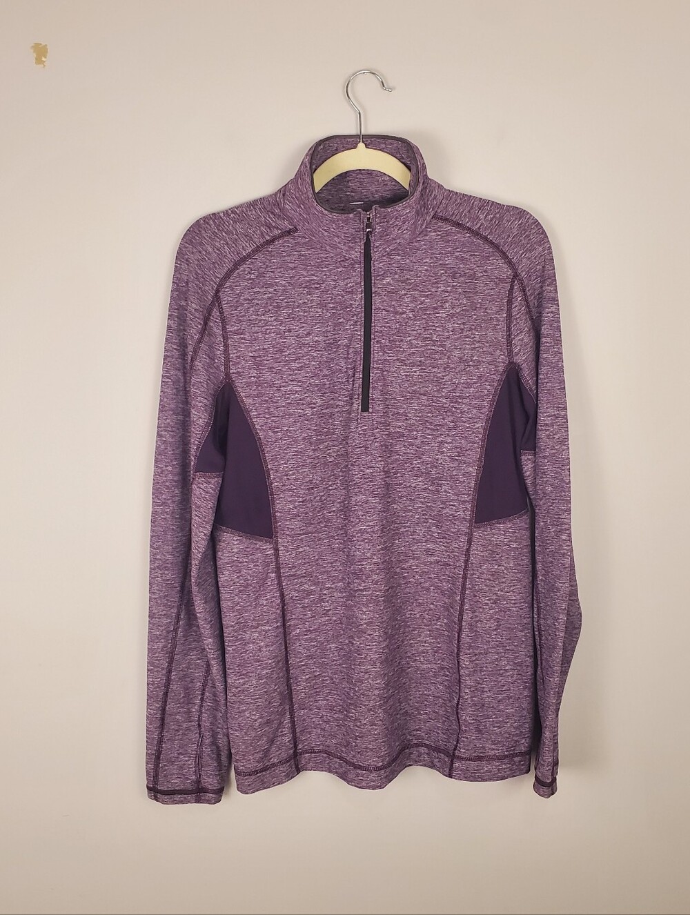 Lululemon Men's Velocity 1/4 Zip Reflective Purple Gray Top Size Small
